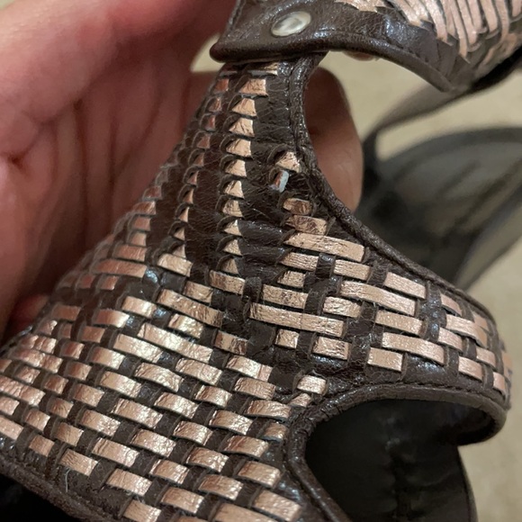 Sigerson Morrison woven gladiator sandals SZ 9 - Picture 8 of 9